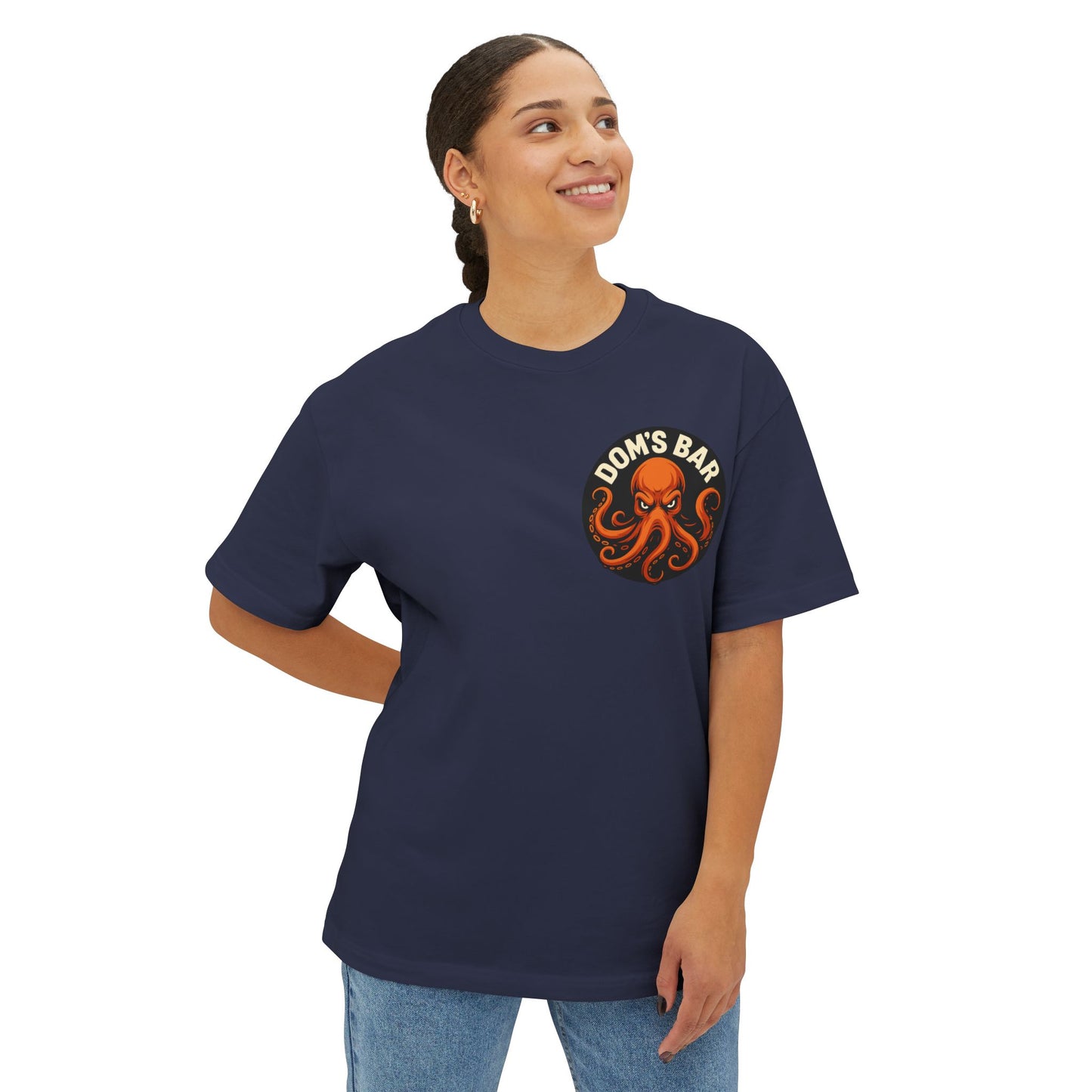 Octopus Logo Tee — "Dom's Bar" Retro Nautical Graphic T-Shirt