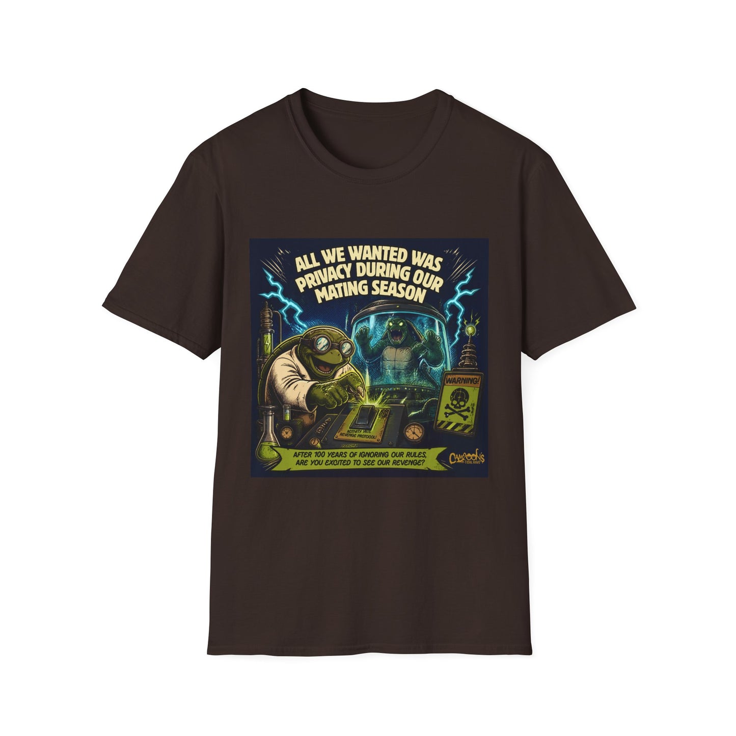 T-Shirt — “All We Wanted Was Privacy During Our Mating Season” Funny Turtle Graphic Tee