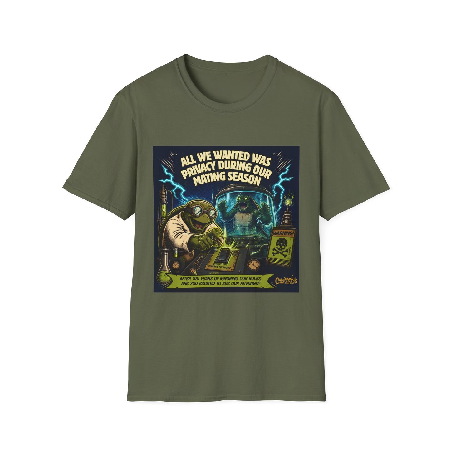 T-Shirt — “All We Wanted Was Privacy During Our Mating Season” Funny Turtle Graphic Tee