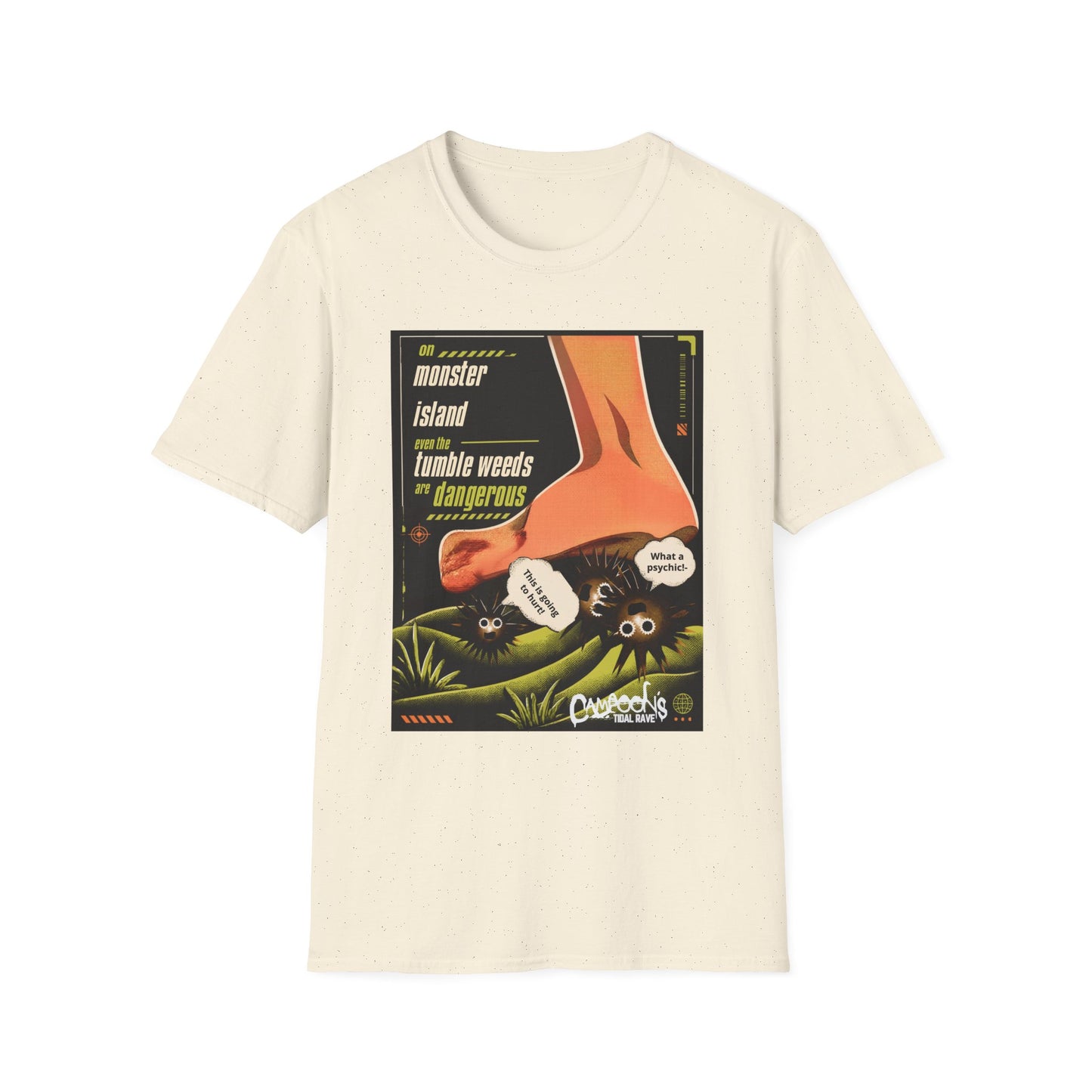 Monster Island T‑Shirt — Retro Horror 'Tumble Weeds Are Dangerous' Graphic Tee