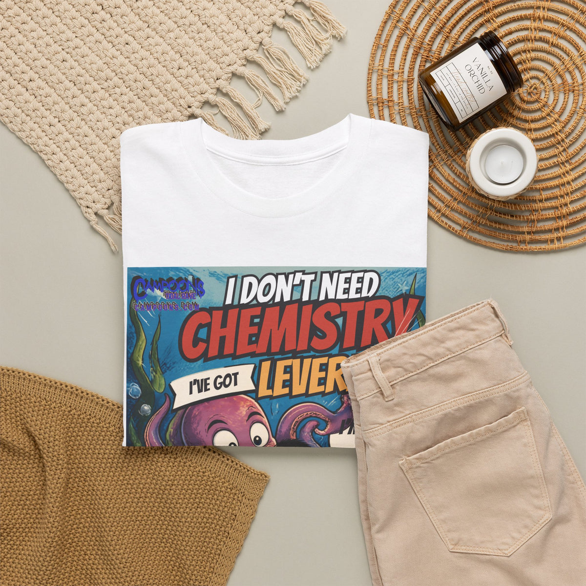 Je n'ai pas besoin de chimie, j'ai le levier – T-shirt poulpe