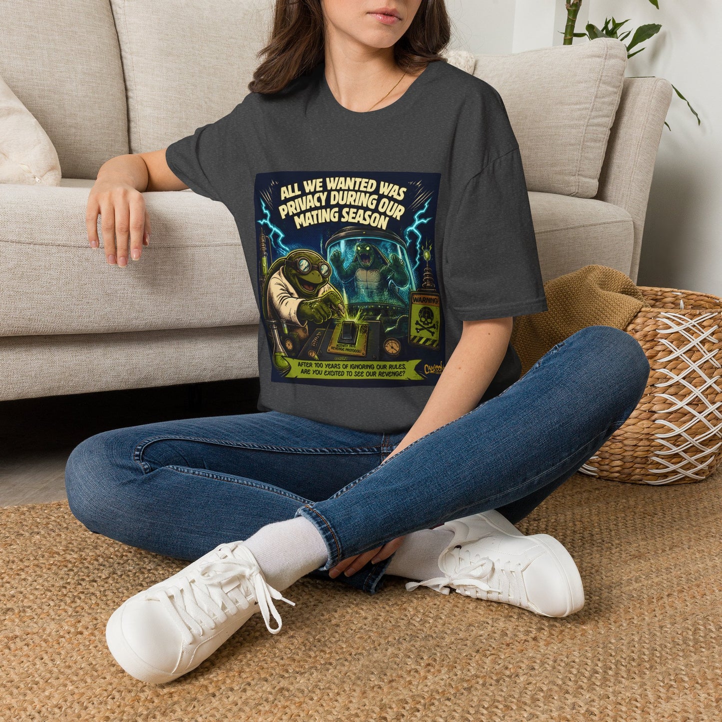T-Shirt — “All We Wanted Was Privacy During Our Mating Season” Funny Turtle Graphic Tee
