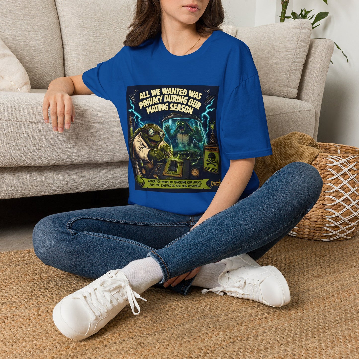 T-Shirt — “All We Wanted Was Privacy During Our Mating Season” Funny Turtle Graphic Tee