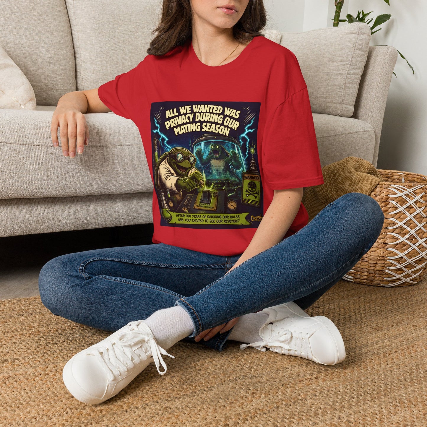 T-Shirt — “All We Wanted Was Privacy During Our Mating Season” Funny Turtle Graphic Tee