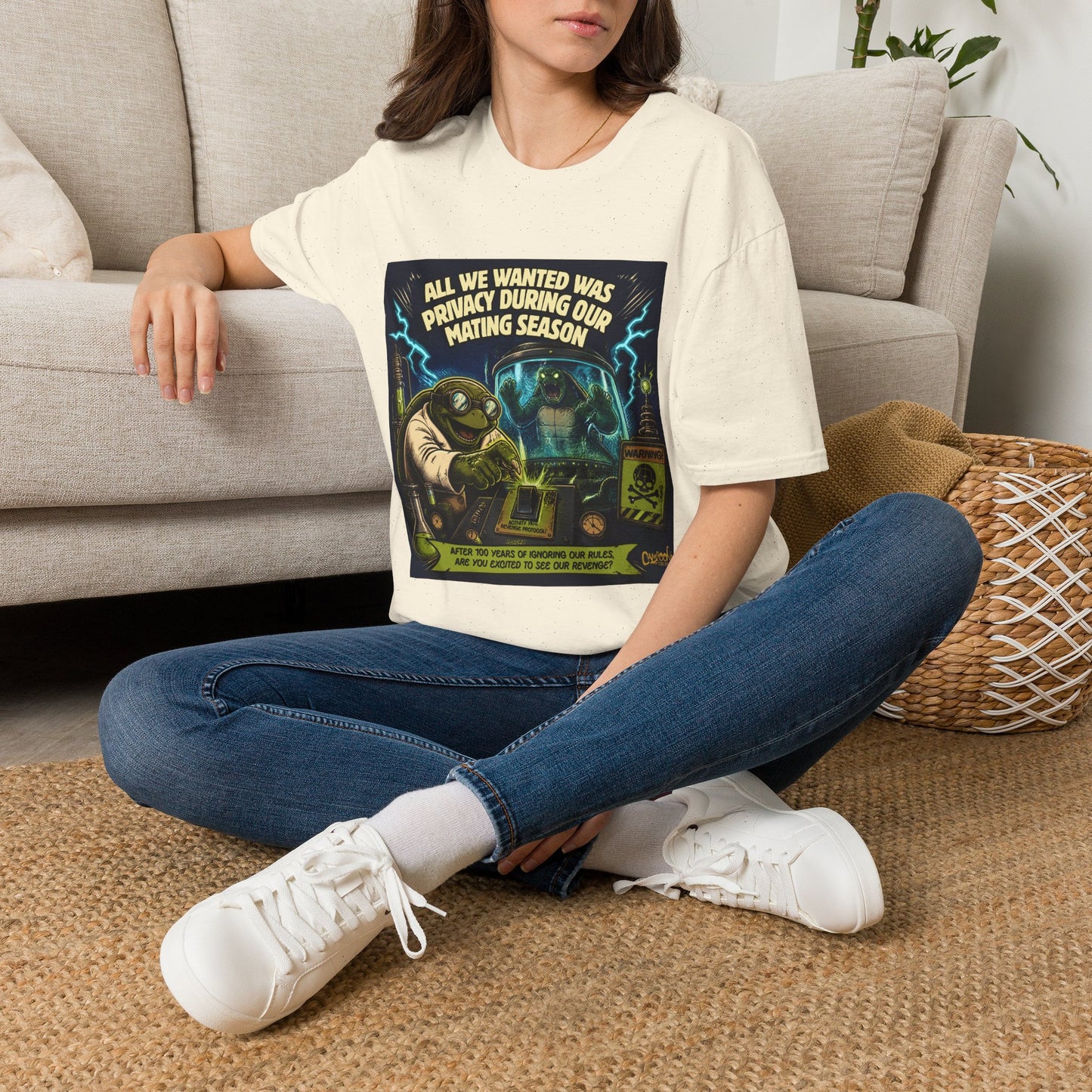 T-Shirt — “All We Wanted Was Privacy During Our Mating Season” Funny Turtle Graphic Tee