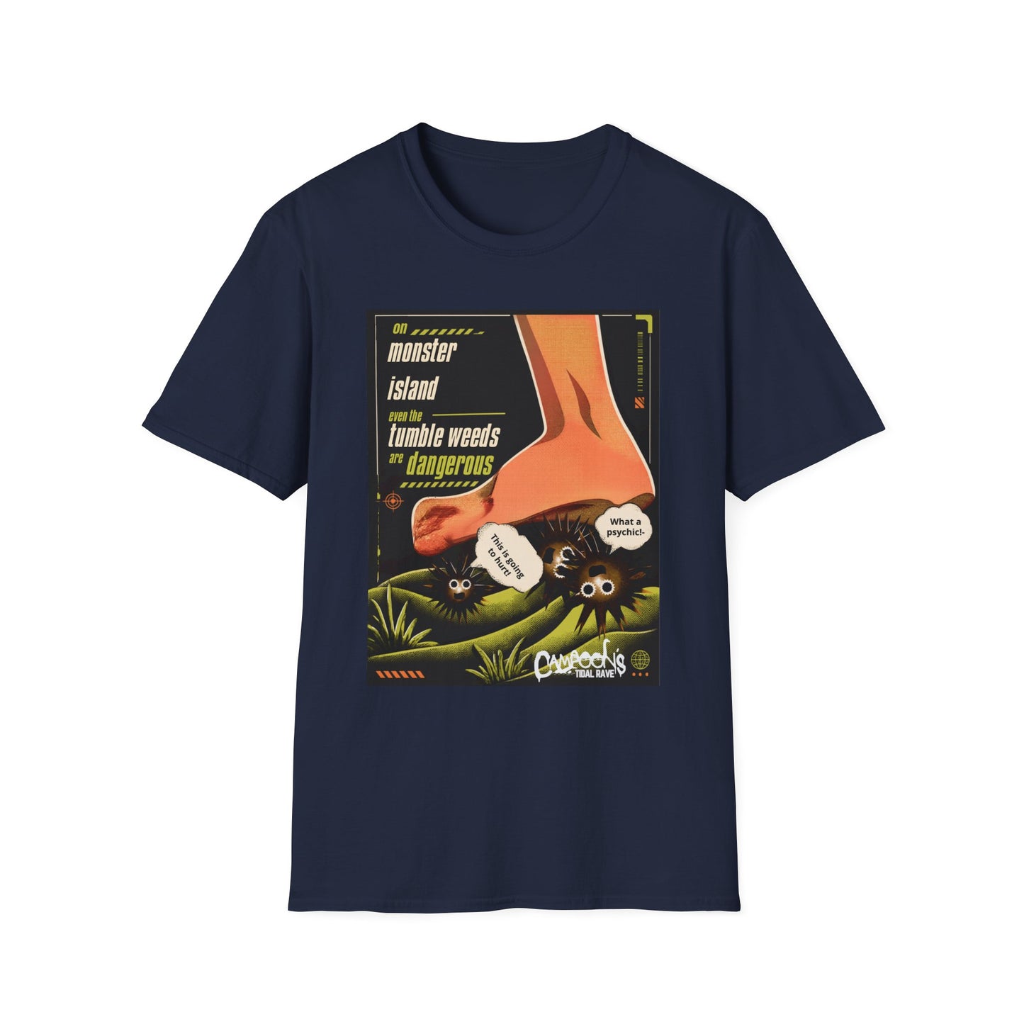 Monster Island T‑Shirt — Retro Horror 'Tumble Weeds Are Dangerous' Graphic Tee