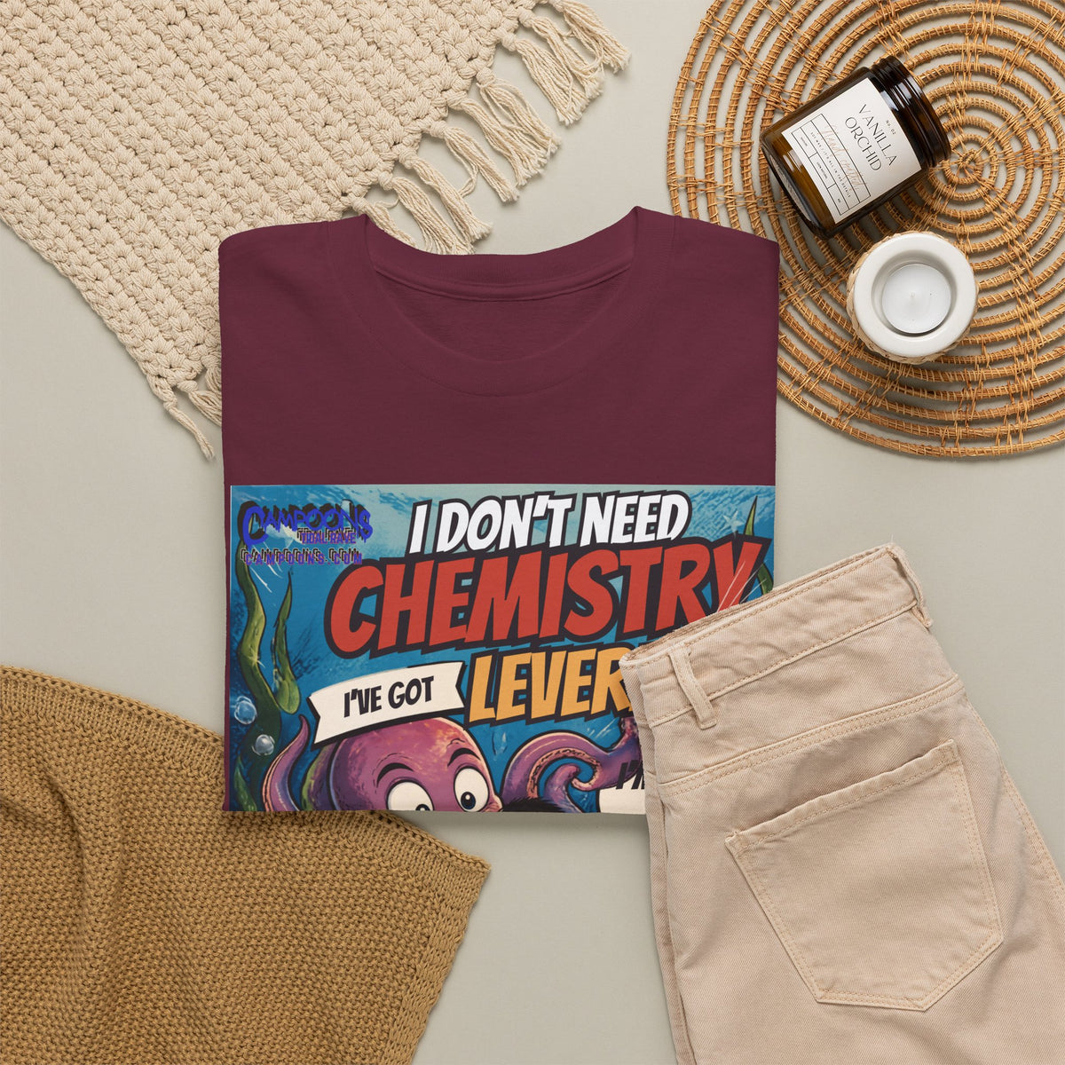 Je n'ai pas besoin de chimie, j'ai le levier – T-shirt poulpe