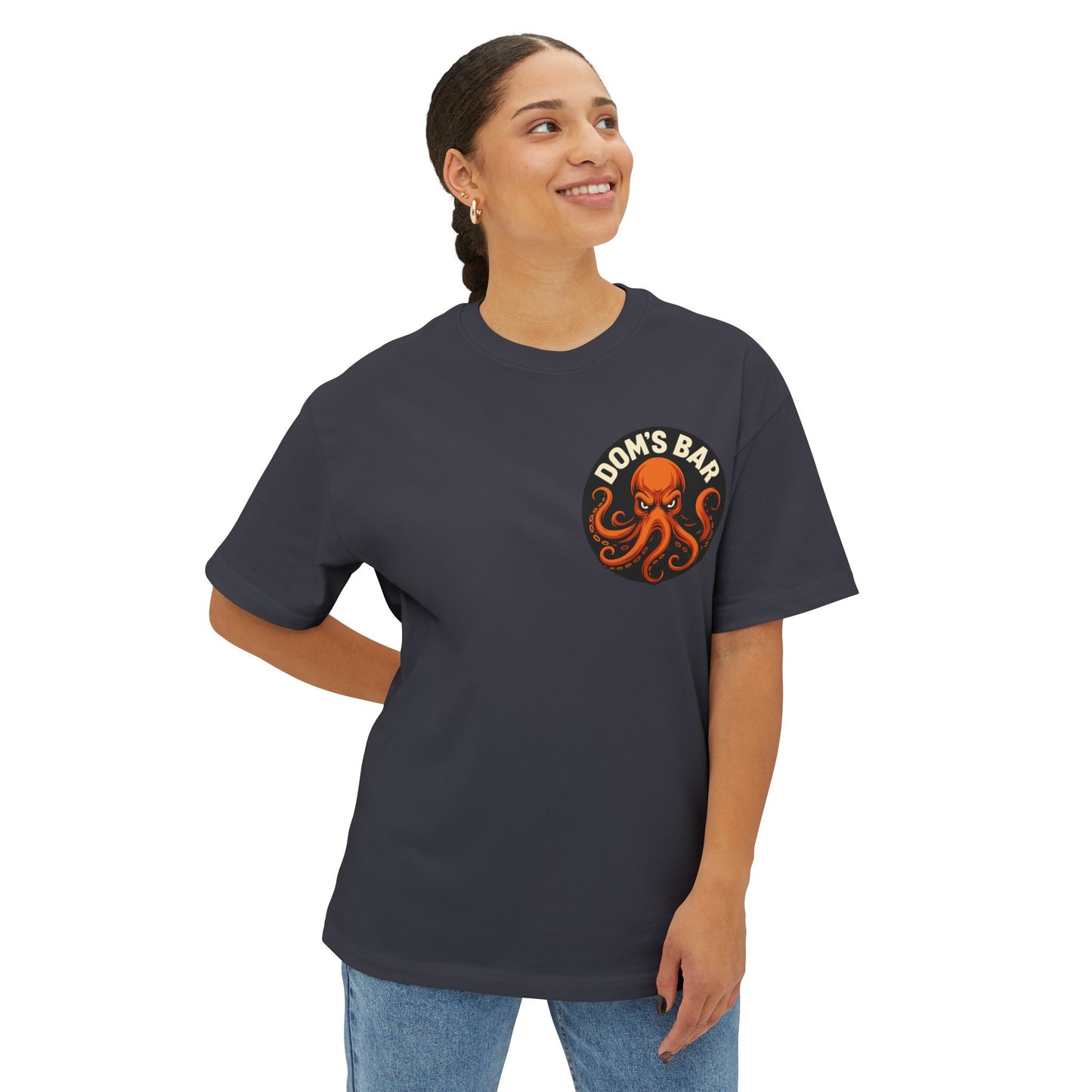 Octopus Logo Tee — "Dom's Bar" Retro Nautical Graphic T-Shirt