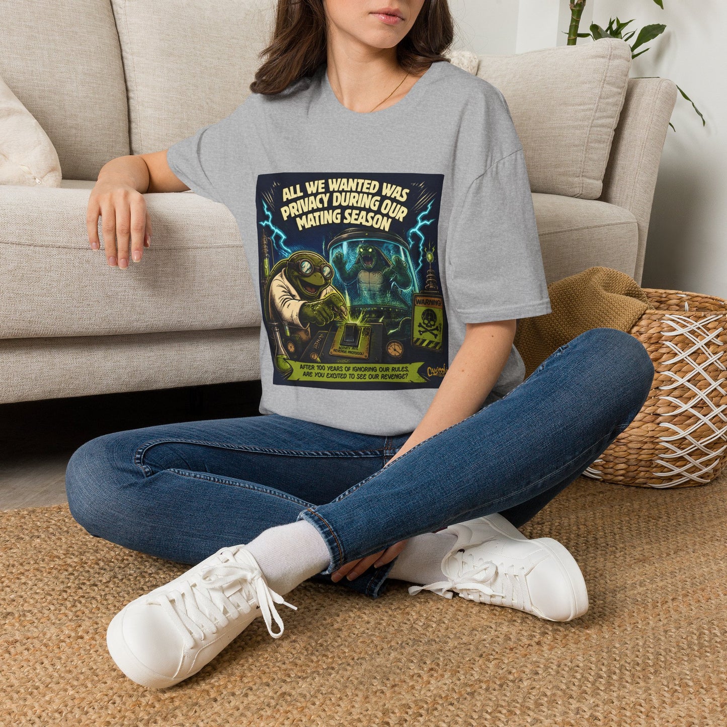 T-Shirt — “All We Wanted Was Privacy During Our Mating Season” Funny Turtle Graphic Tee