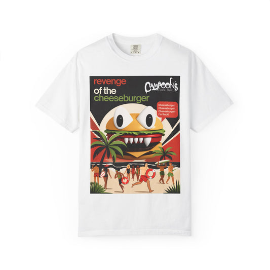 Revenge of the Cheeseburger T-Shirt – Retro Beach Monster Graphic Tee