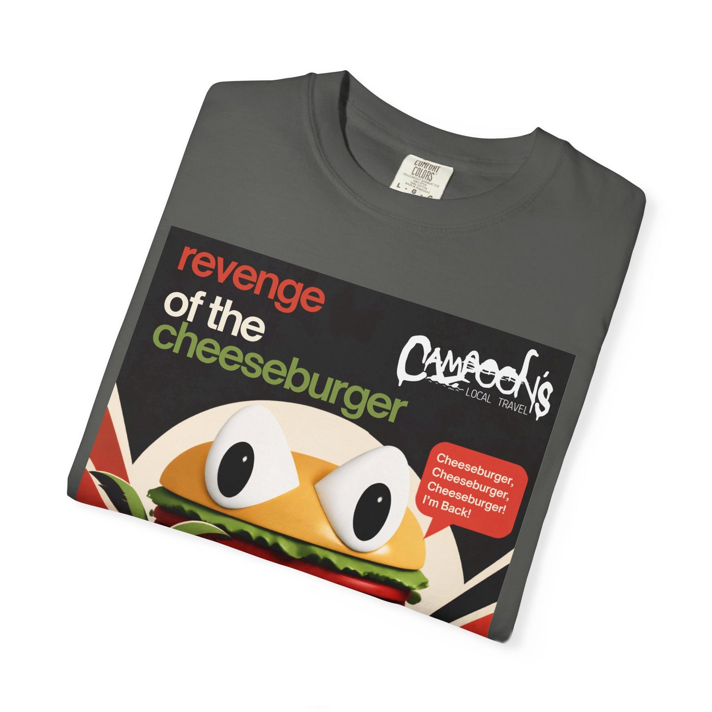 Revenge of the Cheeseburger T-Shirt – Retro Beach Monster Graphic Tee