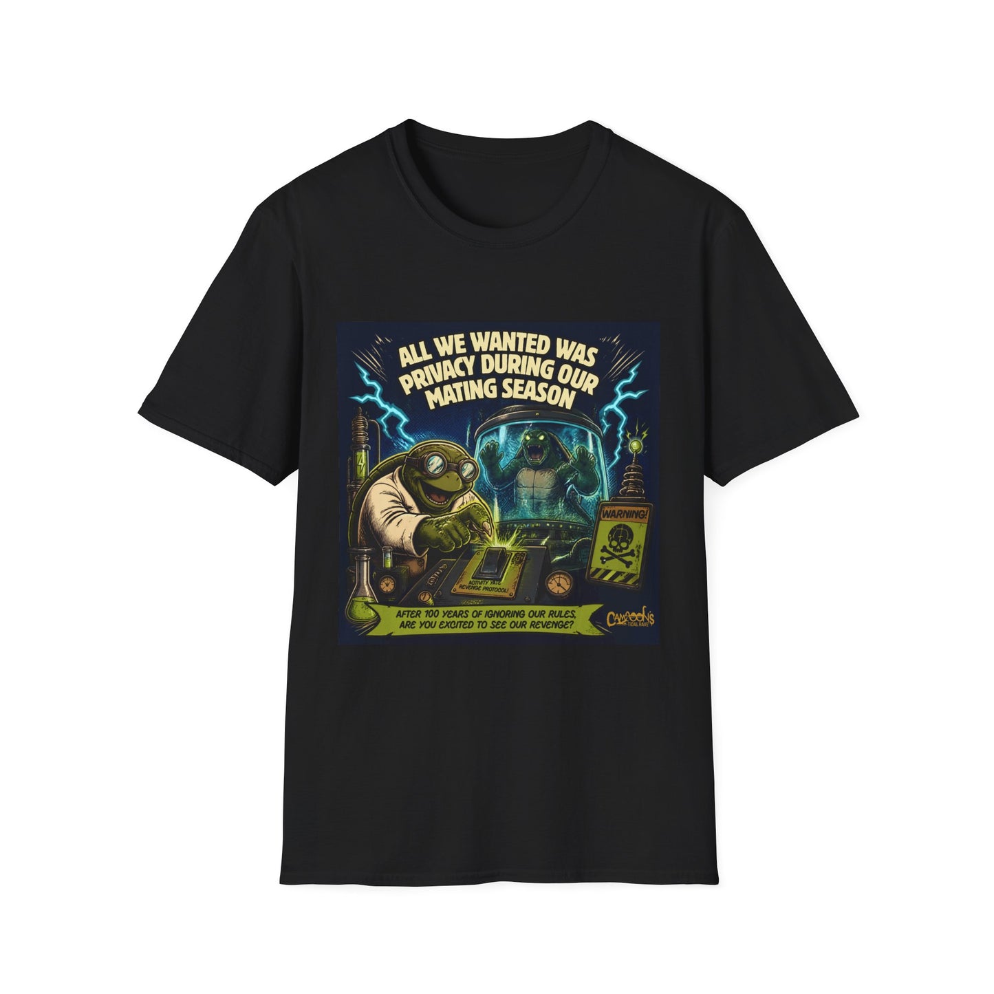 T-Shirt — “All We Wanted Was Privacy During Our Mating Season” Funny Turtle Graphic Tee