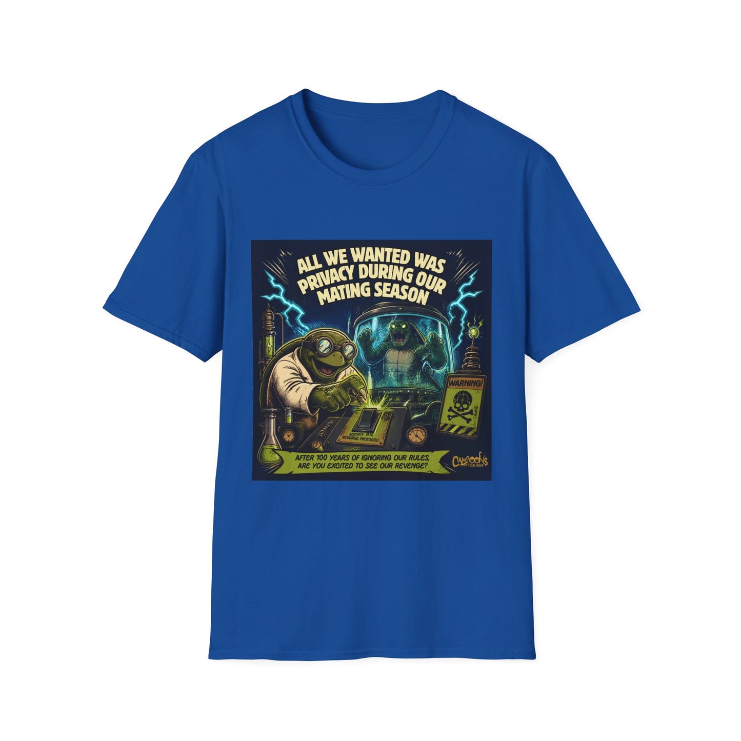 T-Shirt — “All We Wanted Was Privacy During Our Mating Season” Funny Turtle Graphic Tee