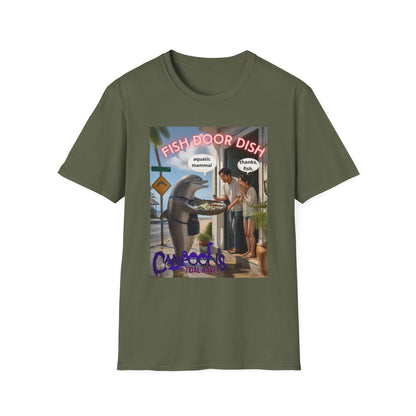 T-shirt mème « Fish Door Dish » – Dauphin