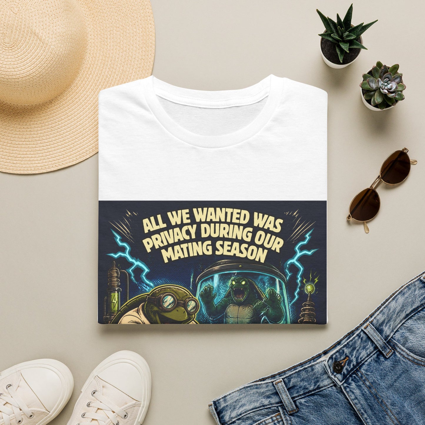 T-Shirt — “All We Wanted Was Privacy During Our Mating Season” Funny Turtle Graphic Tee