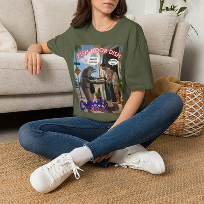 T-shirt mème « Fish Door Dish » – Dauphin