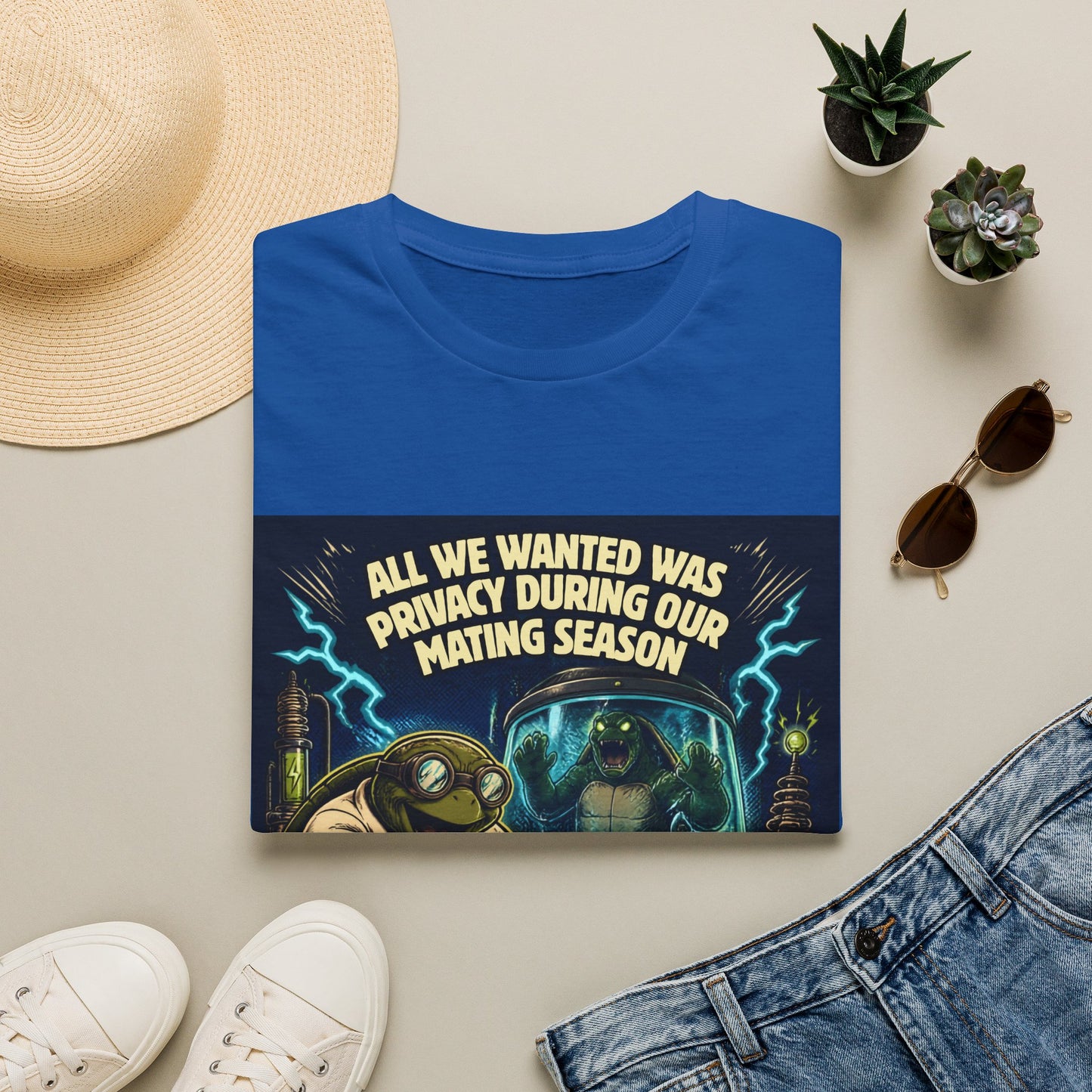 T-Shirt — “All We Wanted Was Privacy During Our Mating Season” Funny Turtle Graphic Tee