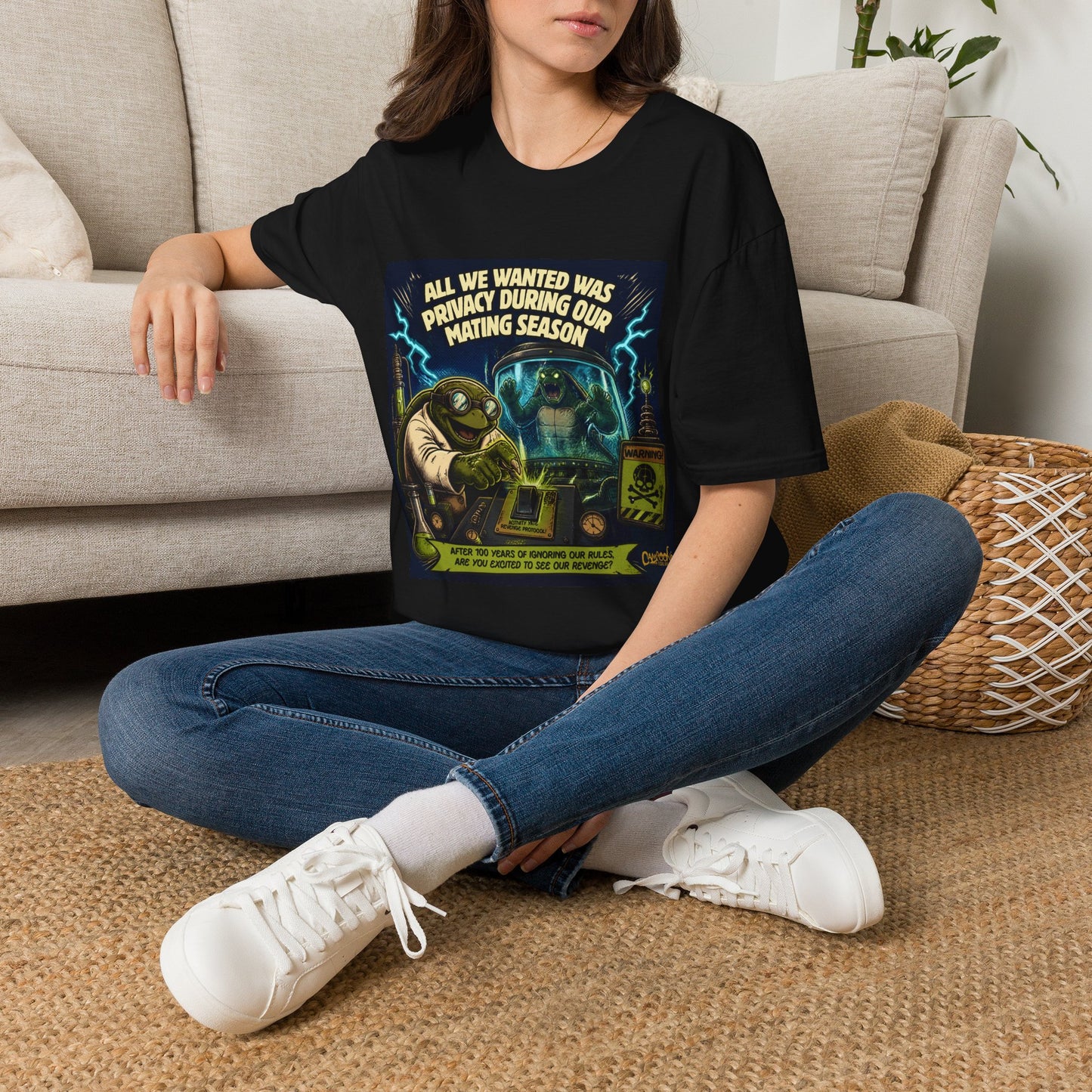 T-Shirt — “All We Wanted Was Privacy During Our Mating Season” Funny Turtle Graphic Tee