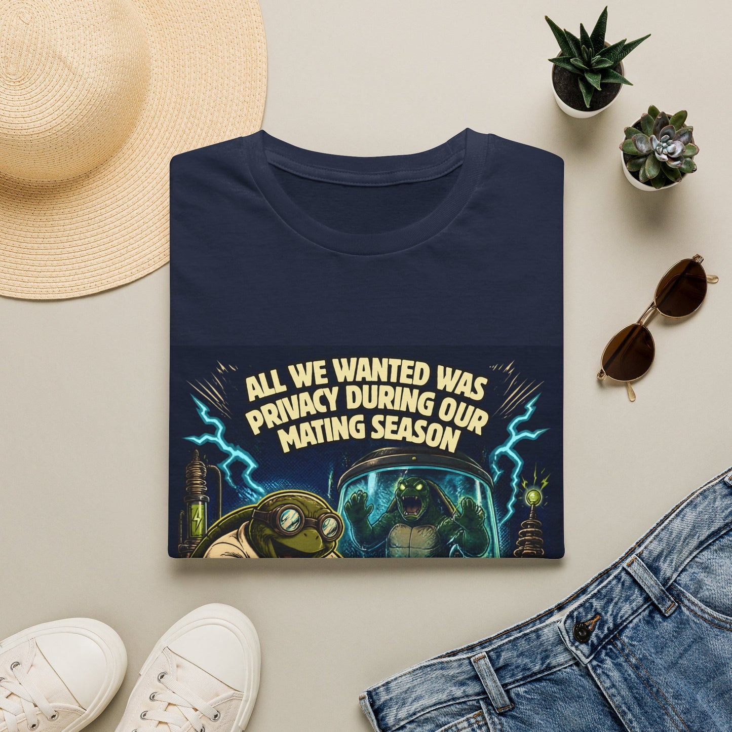 T-Shirt — “All We Wanted Was Privacy During Our Mating Season” Funny Turtle Graphic Tee