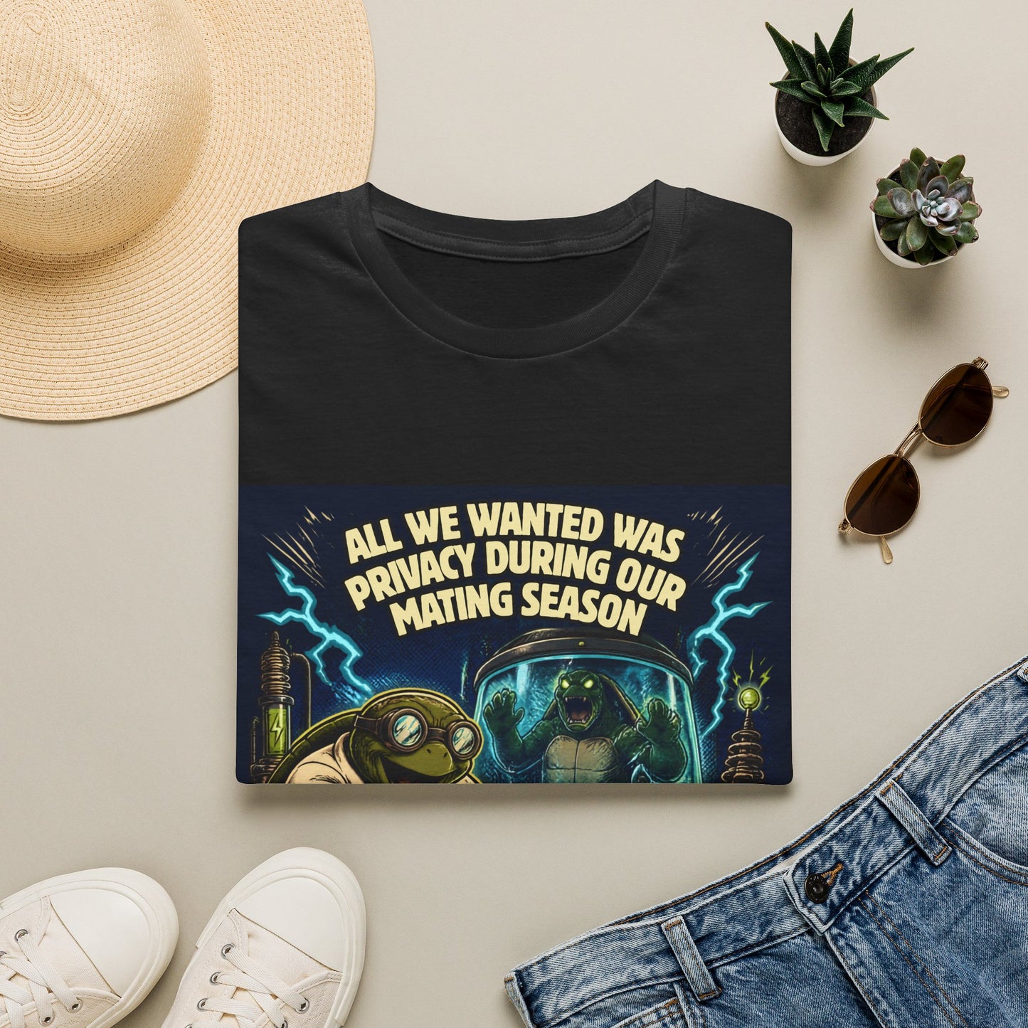 T-Shirt — “All We Wanted Was Privacy During Our Mating Season” Funny Turtle Graphic Tee
