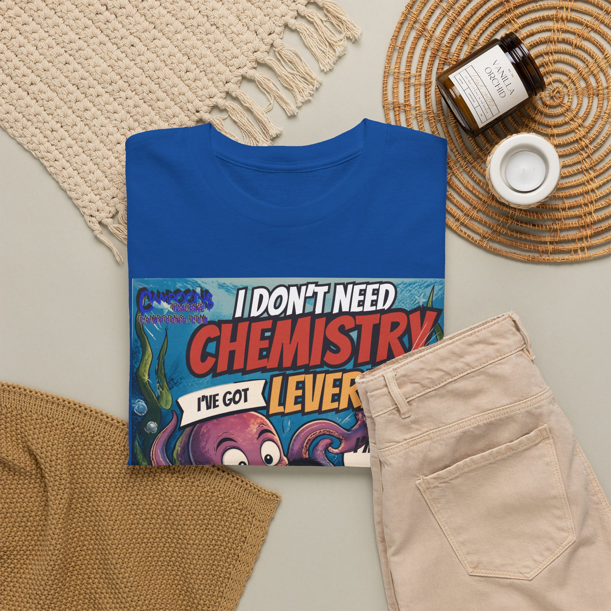 Je n'ai pas besoin de chimie, j'ai le levier – T-shirt poulpe
