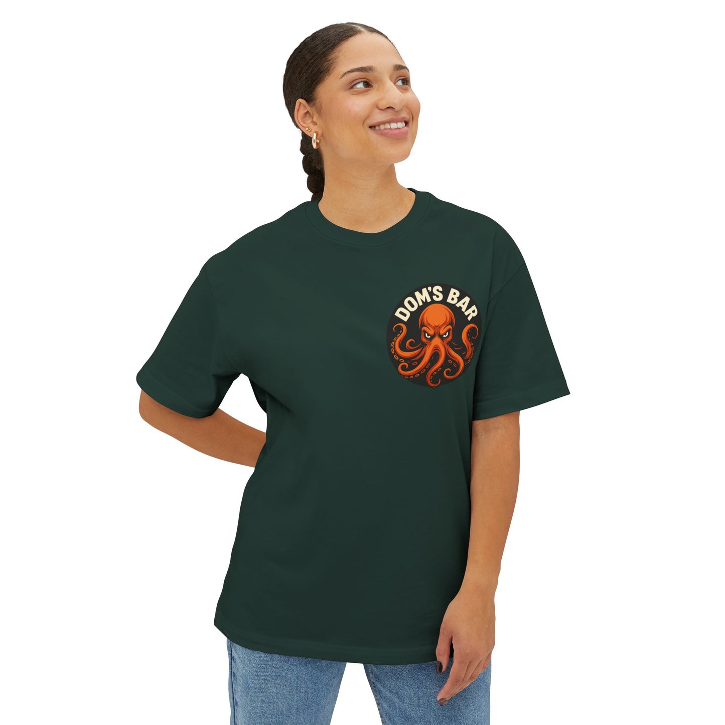 Octopus Logo Tee — "Dom's Bar" Retro Nautical Graphic T-Shirt