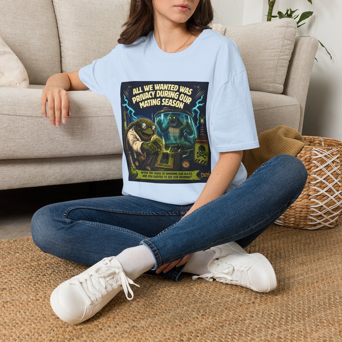 T-Shirt — “All We Wanted Was Privacy During Our Mating Season” Funny Turtle Graphic Tee