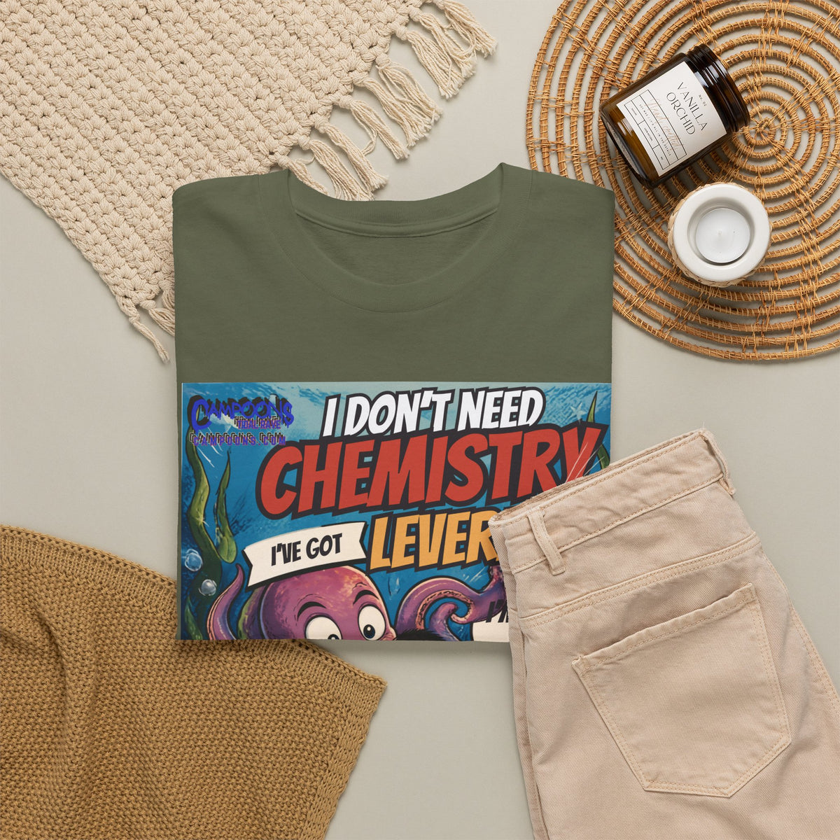 Je n'ai pas besoin de chimie, j'ai le levier – T-shirt poulpe