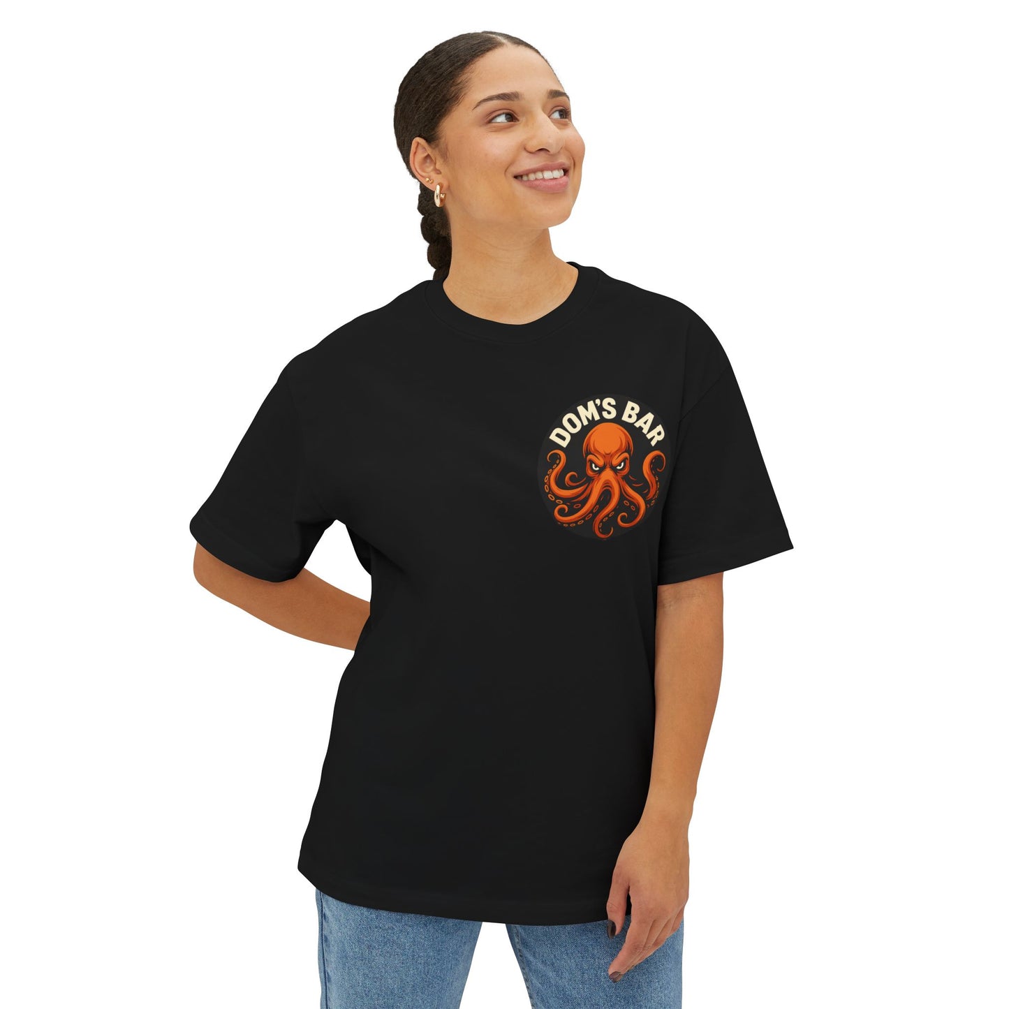 Octopus Logo Tee — "Dom's Bar" Retro Nautical Graphic T-Shirt