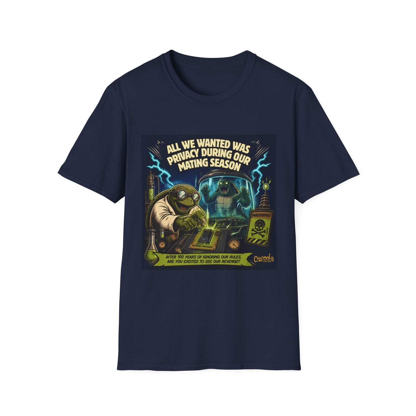 T-Shirt — “All We Wanted Was Privacy During Our Mating Season” Funny Turtle Graphic Tee