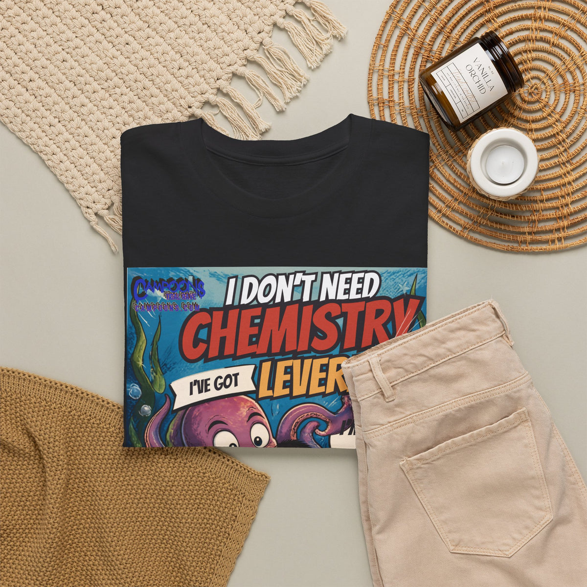 Je n'ai pas besoin de chimie, j'ai le levier – T-shirt poulpe