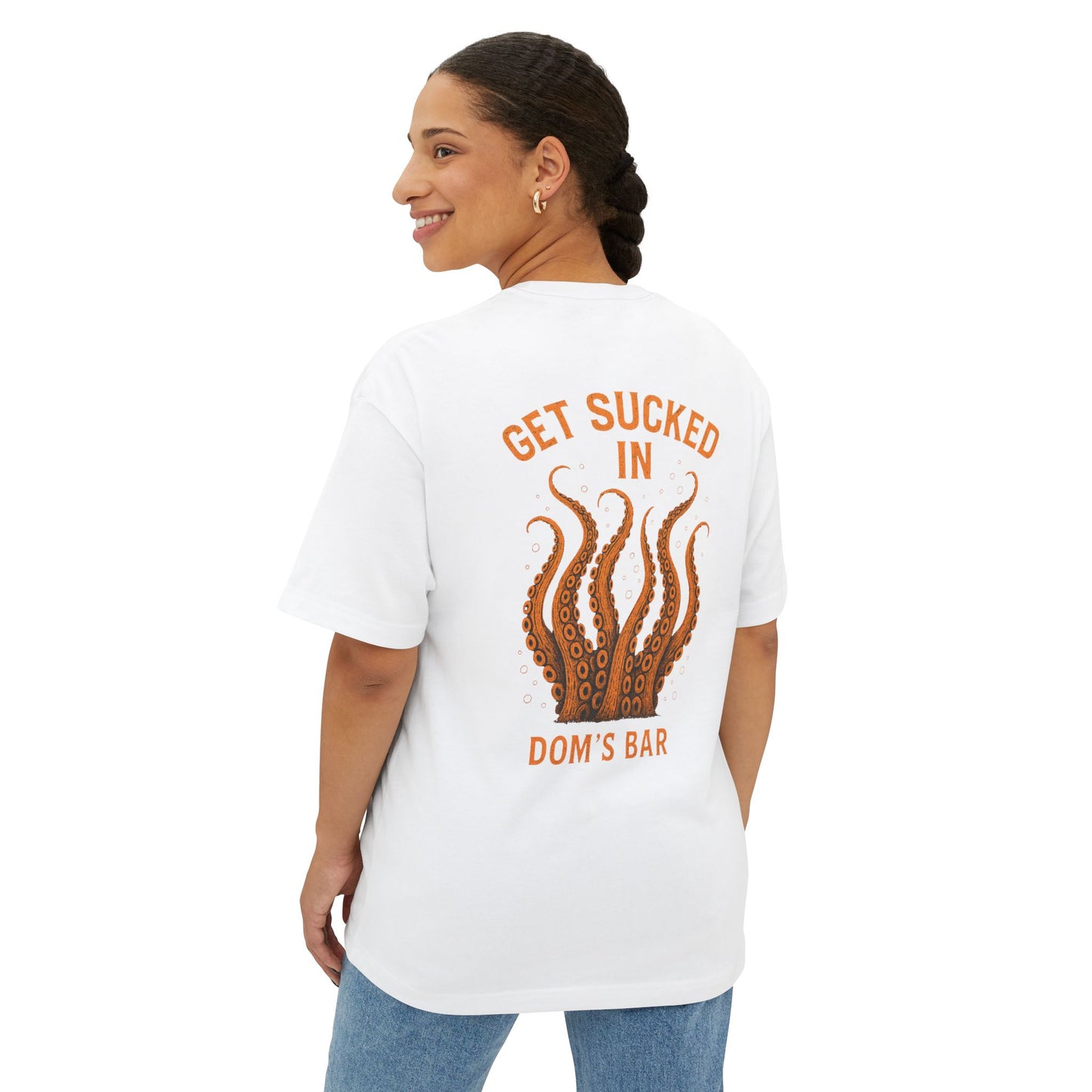 Octopus Logo Tee — "Dom's Bar" Retro Nautical Graphic T-Shirt